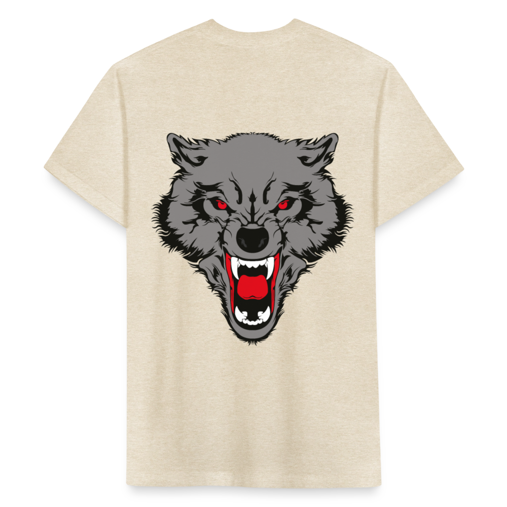 Fitted Cotton/Poly T-Shirt by Next Level - heather cream