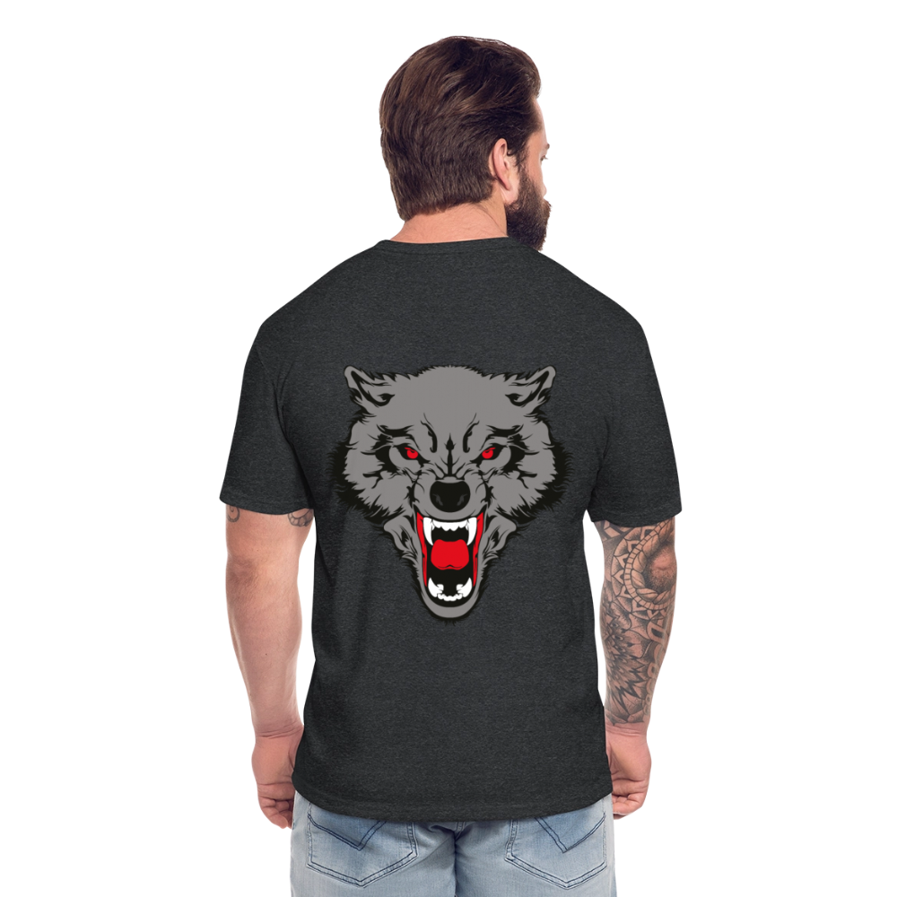 Fitted Cotton/Poly T-Shirt by Next Level - heather black