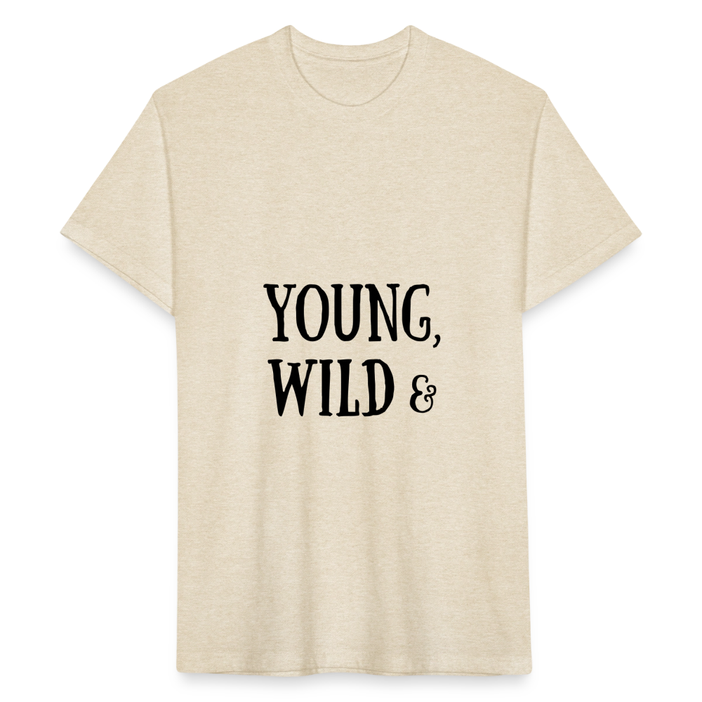 Fitted Cotton/Poly T-Shirt by Next Level - heather cream