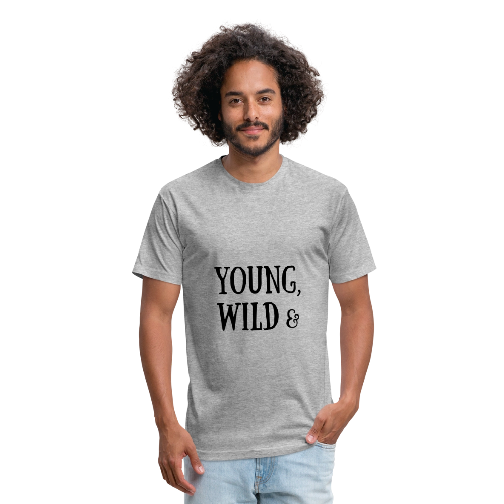 Fitted Cotton/Poly T-Shirt by Next Level - heather gray