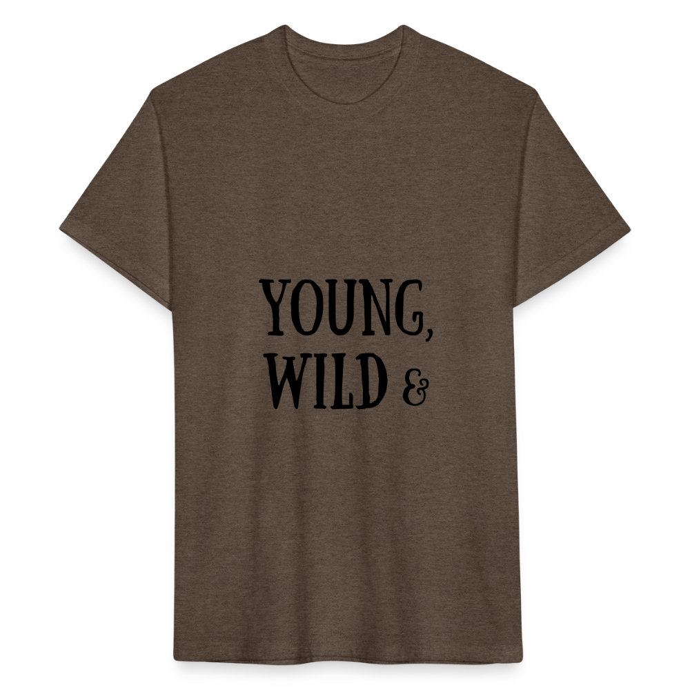 Fitted Cotton/Poly T-Shirt by Next Level - heather espresso