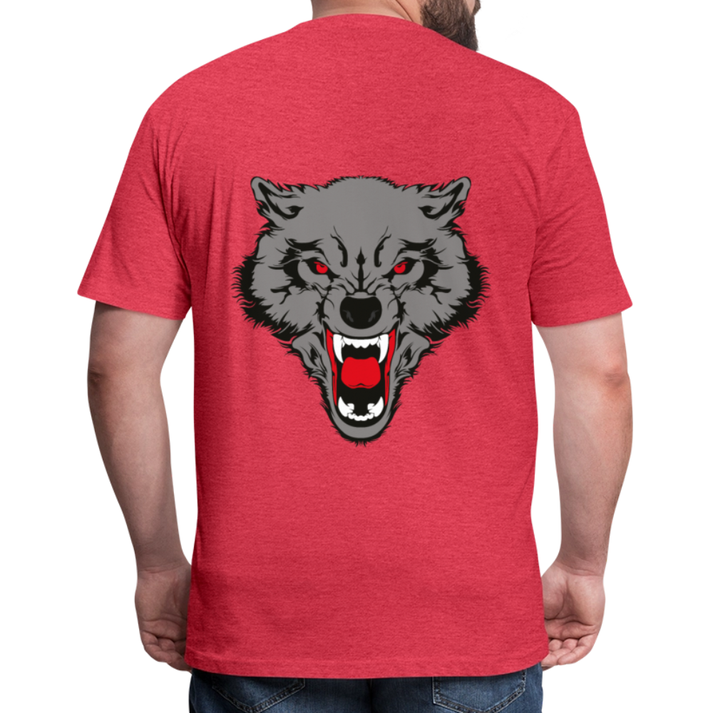 Fitted Cotton/Poly T-Shirt by Next Level - heather red