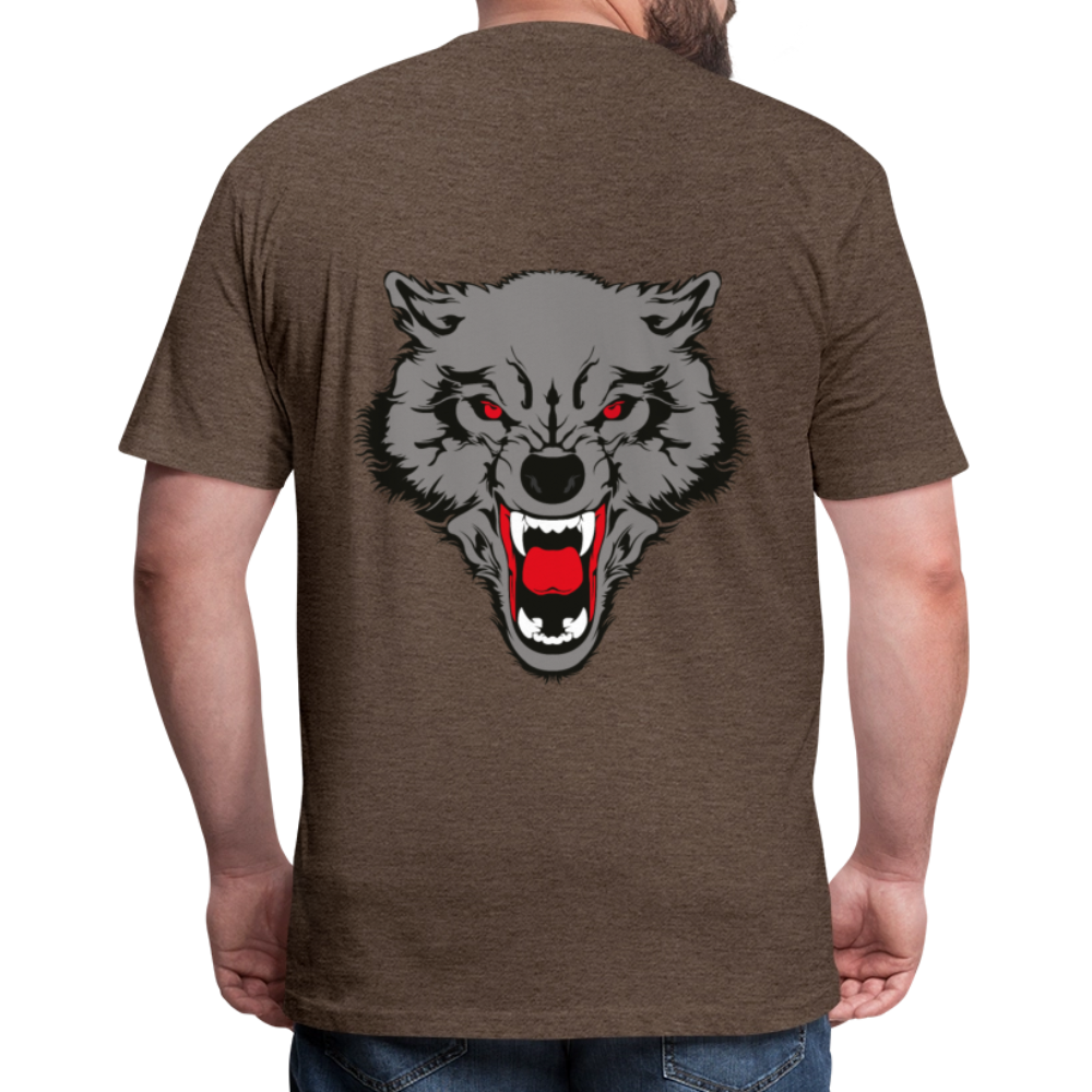 Fitted Cotton/Poly T-Shirt by Next Level - heather espresso