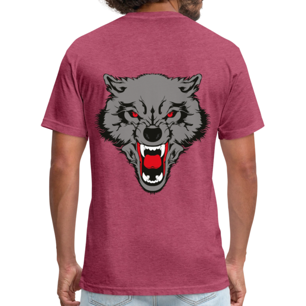 Fitted Cotton/Poly T-Shirt by Next Level - heather burgundy