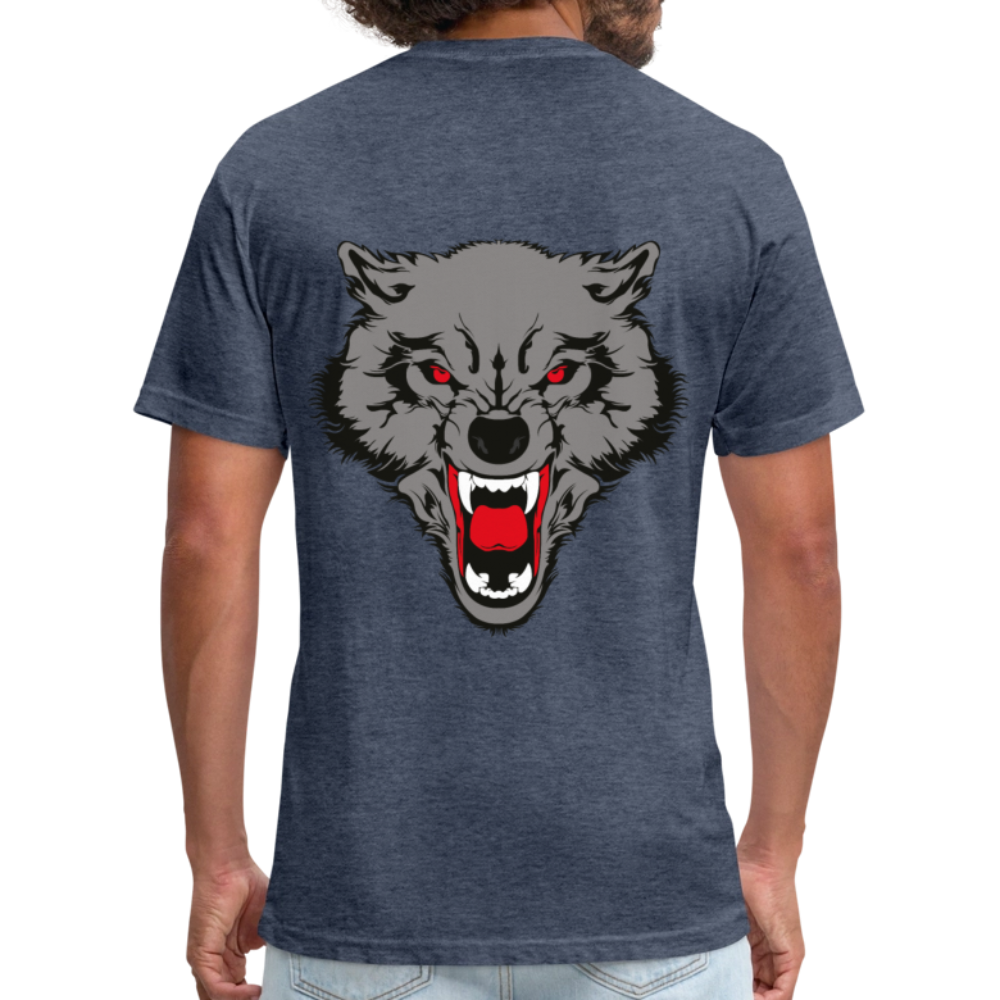 Fitted Cotton/Poly T-Shirt by Next Level - heather navy