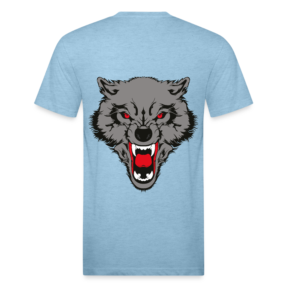 Fitted Cotton/Poly T-Shirt by Next Level - heather blue