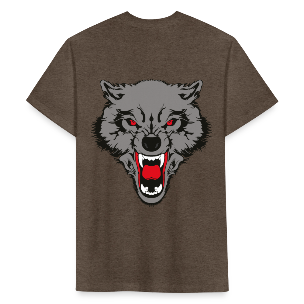 Fitted Cotton/Poly T-Shirt by Next Level - heather espresso