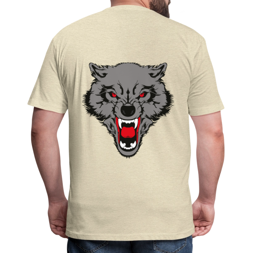 Fitted Cotton/Poly T-Shirt by Next Level - heather cream