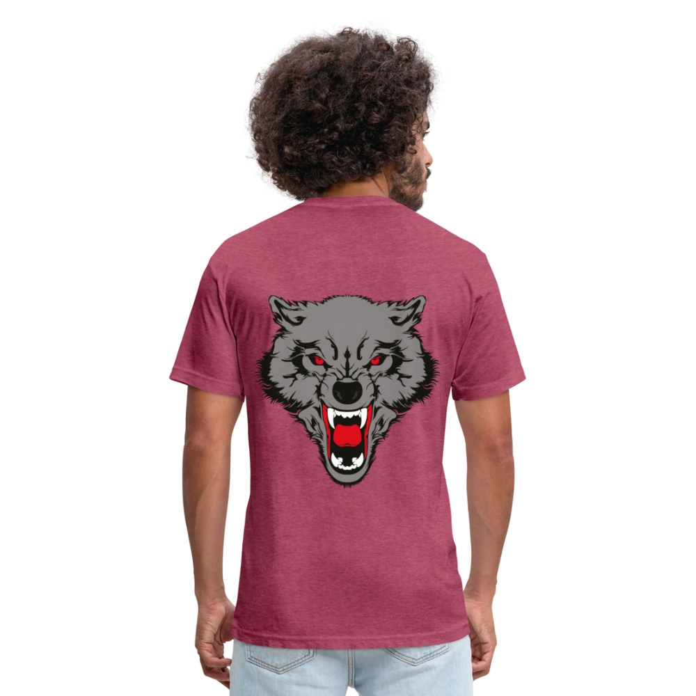 Fitted Cotton/Poly T-Shirt by Next Level - heather burgundy