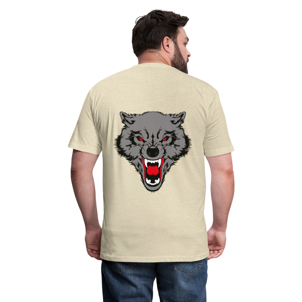 Fitted Cotton/Poly T-Shirt by Next Level - heather cream