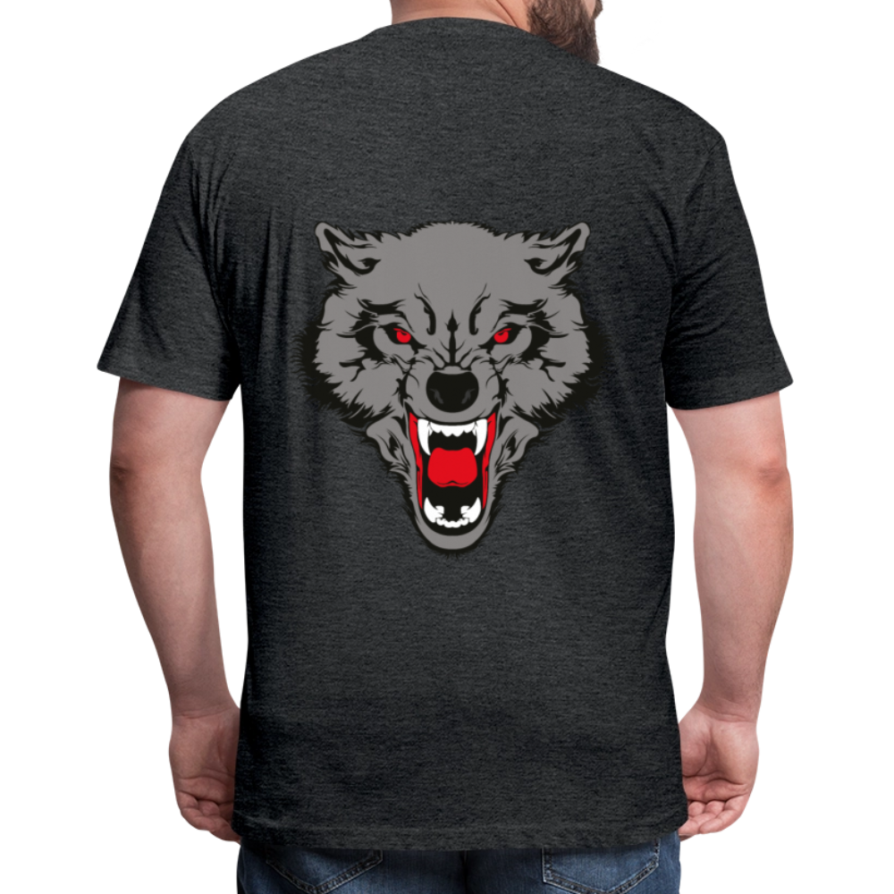 Fitted Cotton/Poly T-Shirt by Next Level - heather black