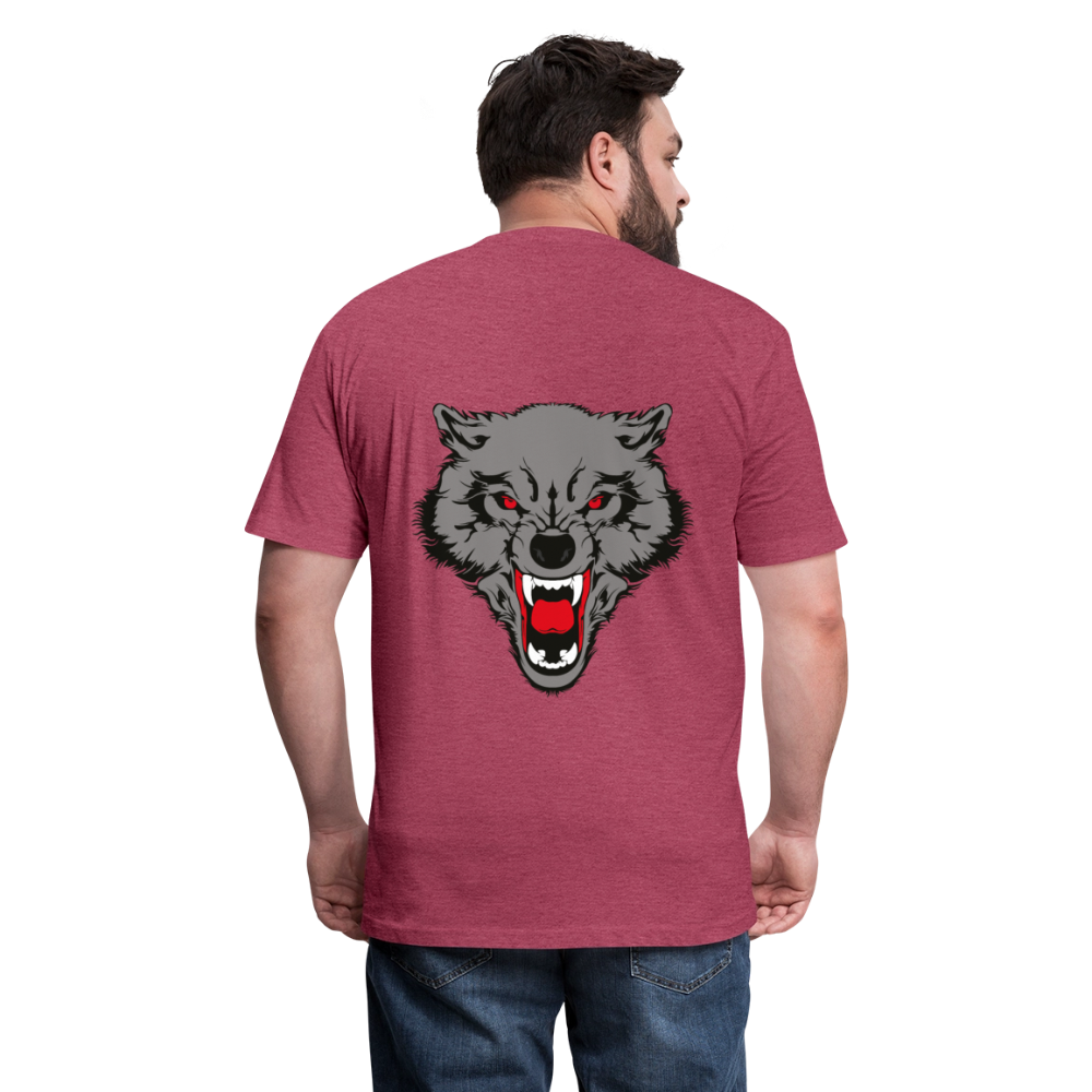 Fitted Cotton/Poly T-Shirt by Next Level - heather burgundy