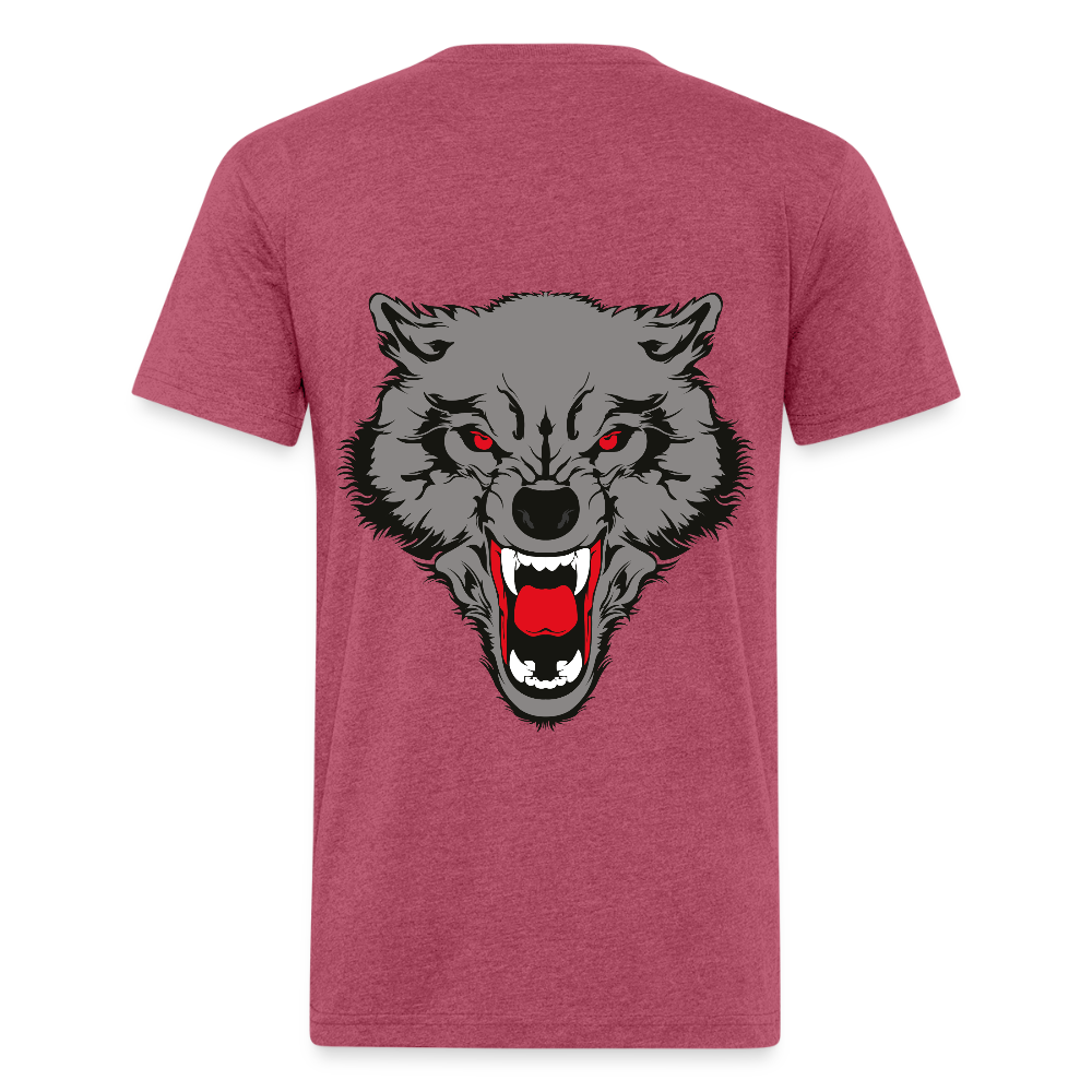 Fitted Cotton/Poly T-Shirt by Next Level - heather burgundy