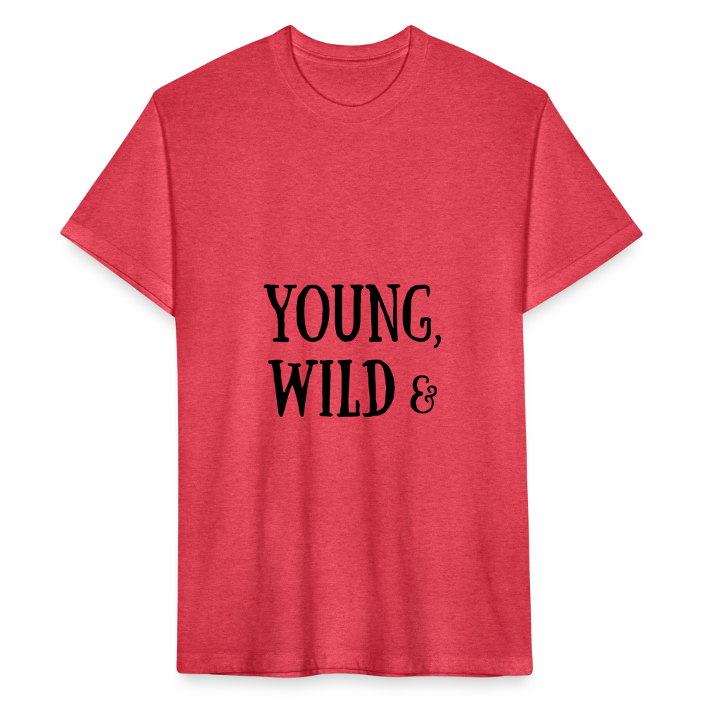 Fitted Cotton/Poly T-Shirt by Next Level - heather red