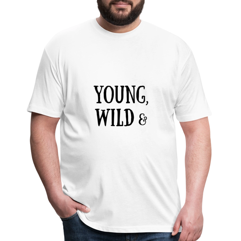 Fitted Cotton/Poly T-Shirt by Next Level - white