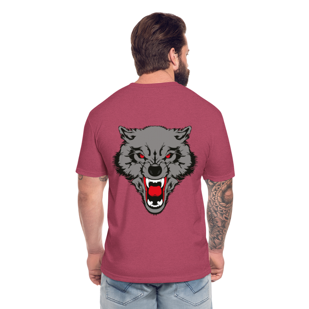 Fitted Cotton/Poly T-Shirt by Next Level - heather burgundy