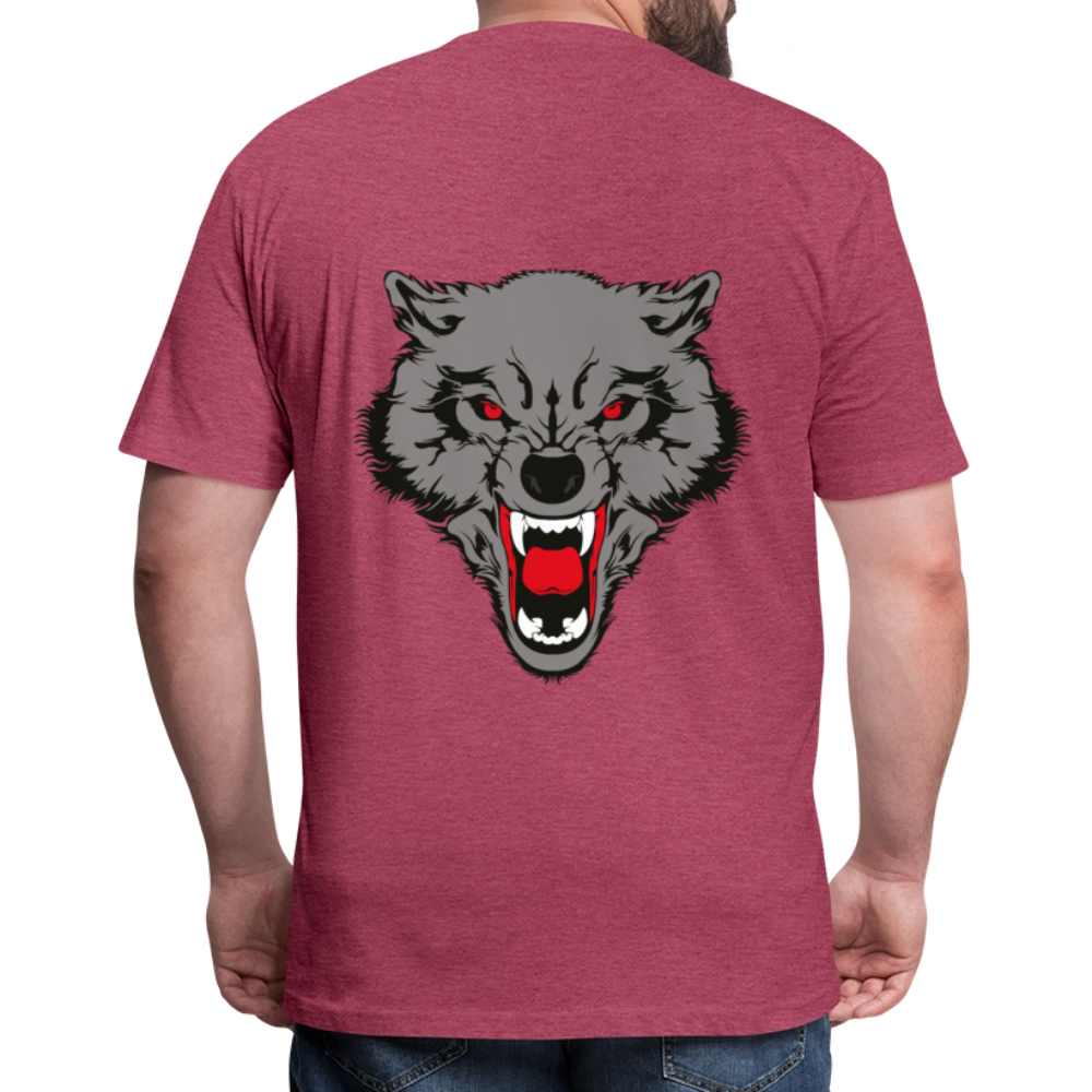 Fitted Cotton/Poly T-Shirt by Next Level - heather burgundy