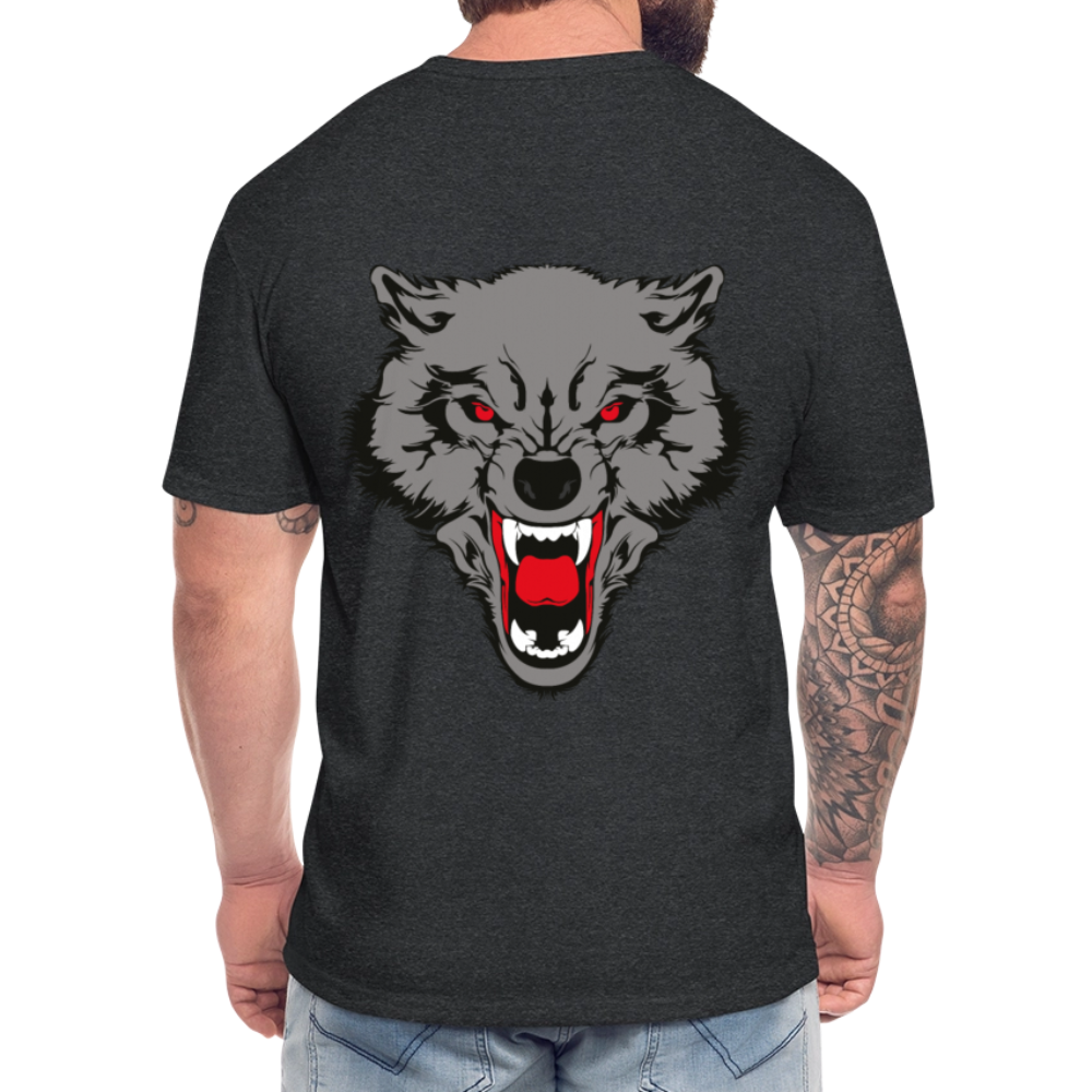 Fitted Cotton/Poly T-Shirt by Next Level - heather black