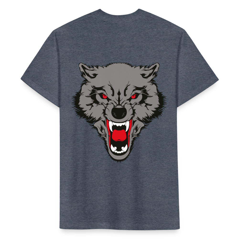 Fitted Cotton/Poly T-Shirt by Next Level - heather navy