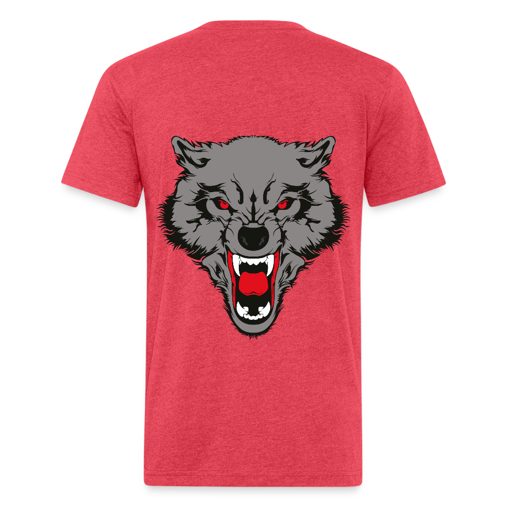 Fitted Cotton/Poly T-Shirt by Next Level - heather red