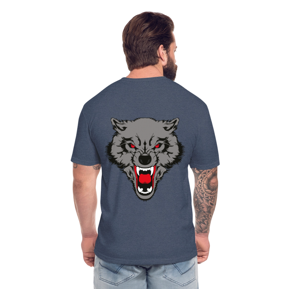 Fitted Cotton/Poly T-Shirt by Next Level - heather navy