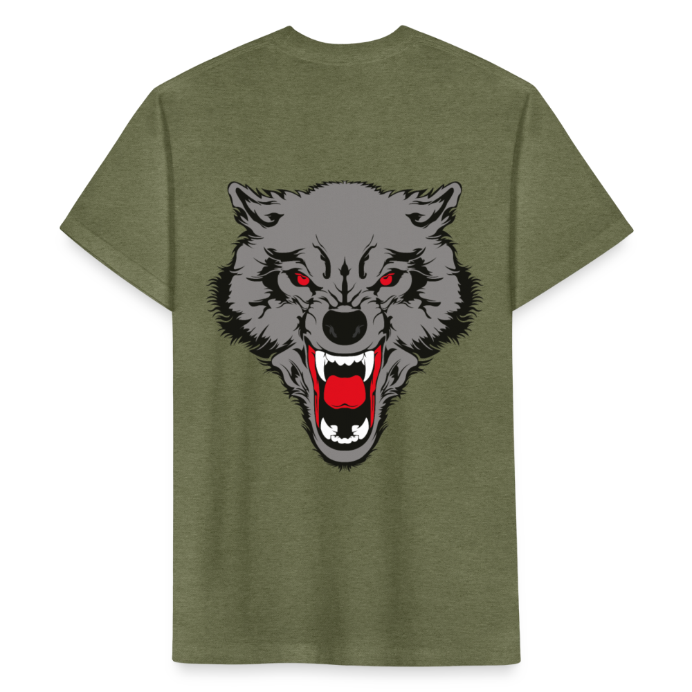 Fitted Cotton/Poly T-Shirt by Next Level - heather military green