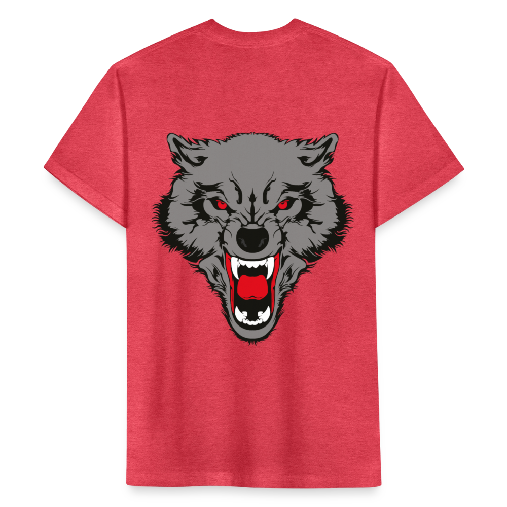 Fitted Cotton/Poly T-Shirt by Next Level - heather red