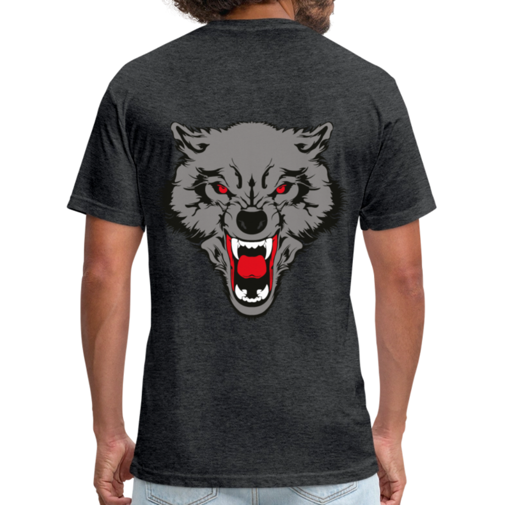 Fitted Cotton/Poly T-Shirt by Next Level - heather black