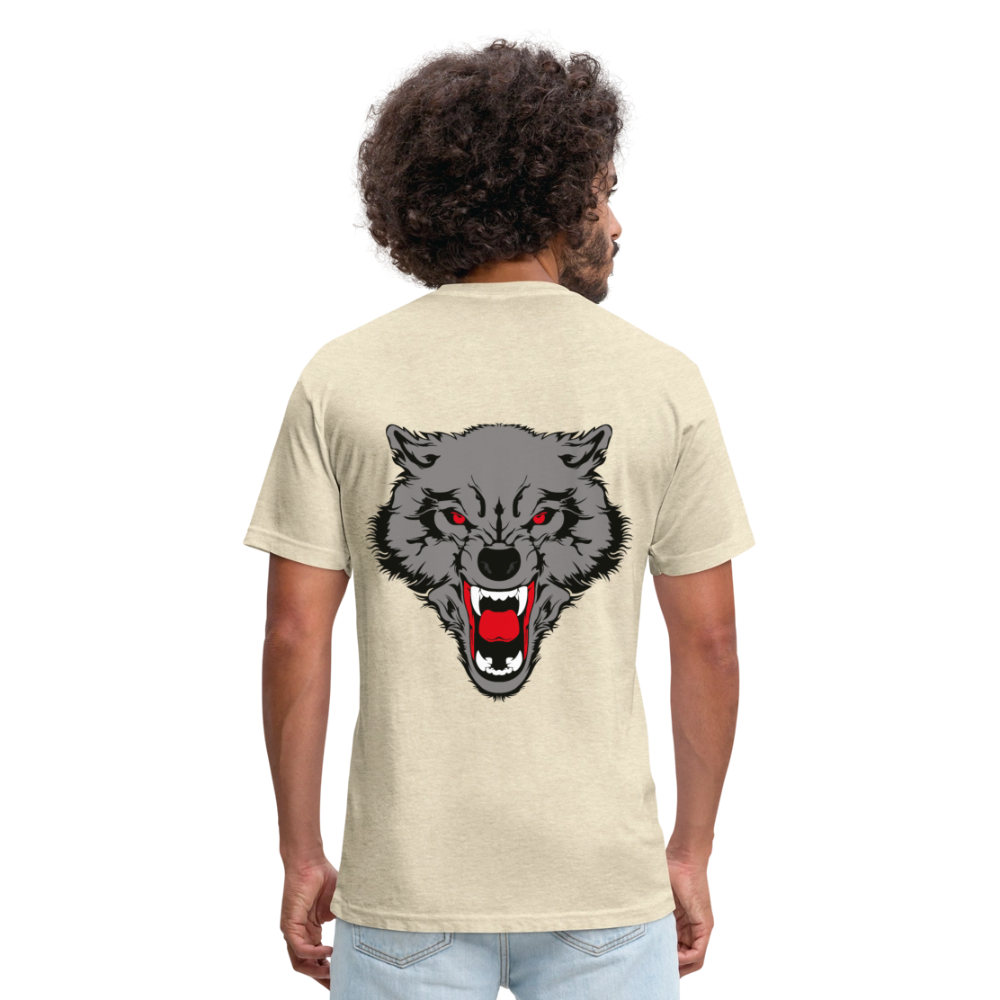 Fitted Cotton/Poly T-Shirt by Next Level - heather cream