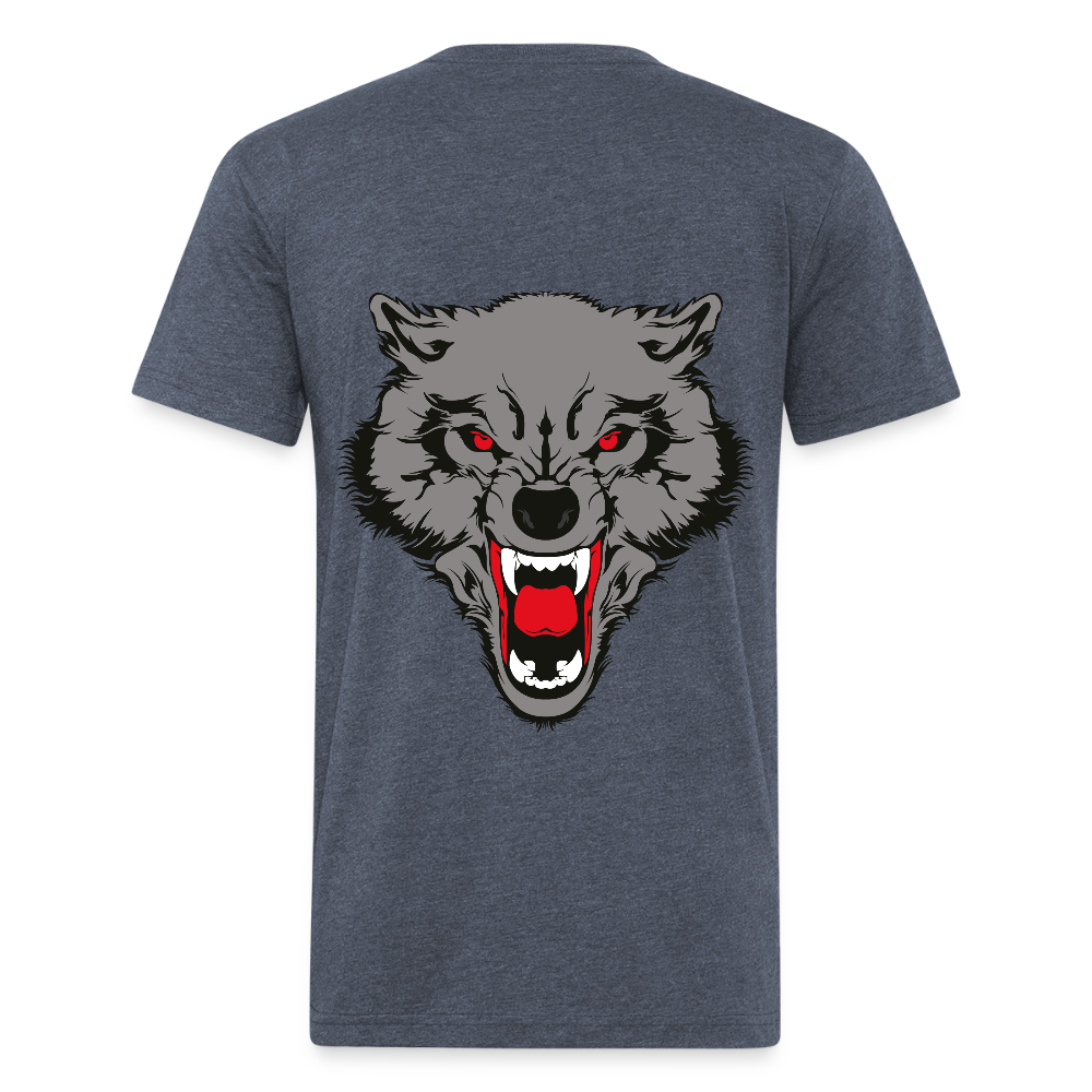 Fitted Cotton/Poly T-Shirt by Next Level - heather navy