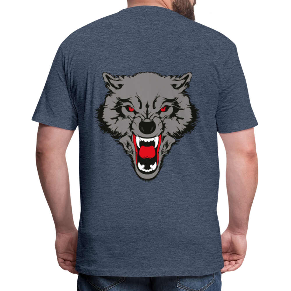 Fitted Cotton/Poly T-Shirt by Next Level - heather navy