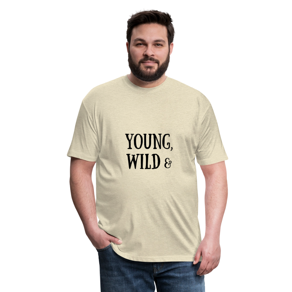 Fitted Cotton/Poly T-Shirt by Next Level - heather cream