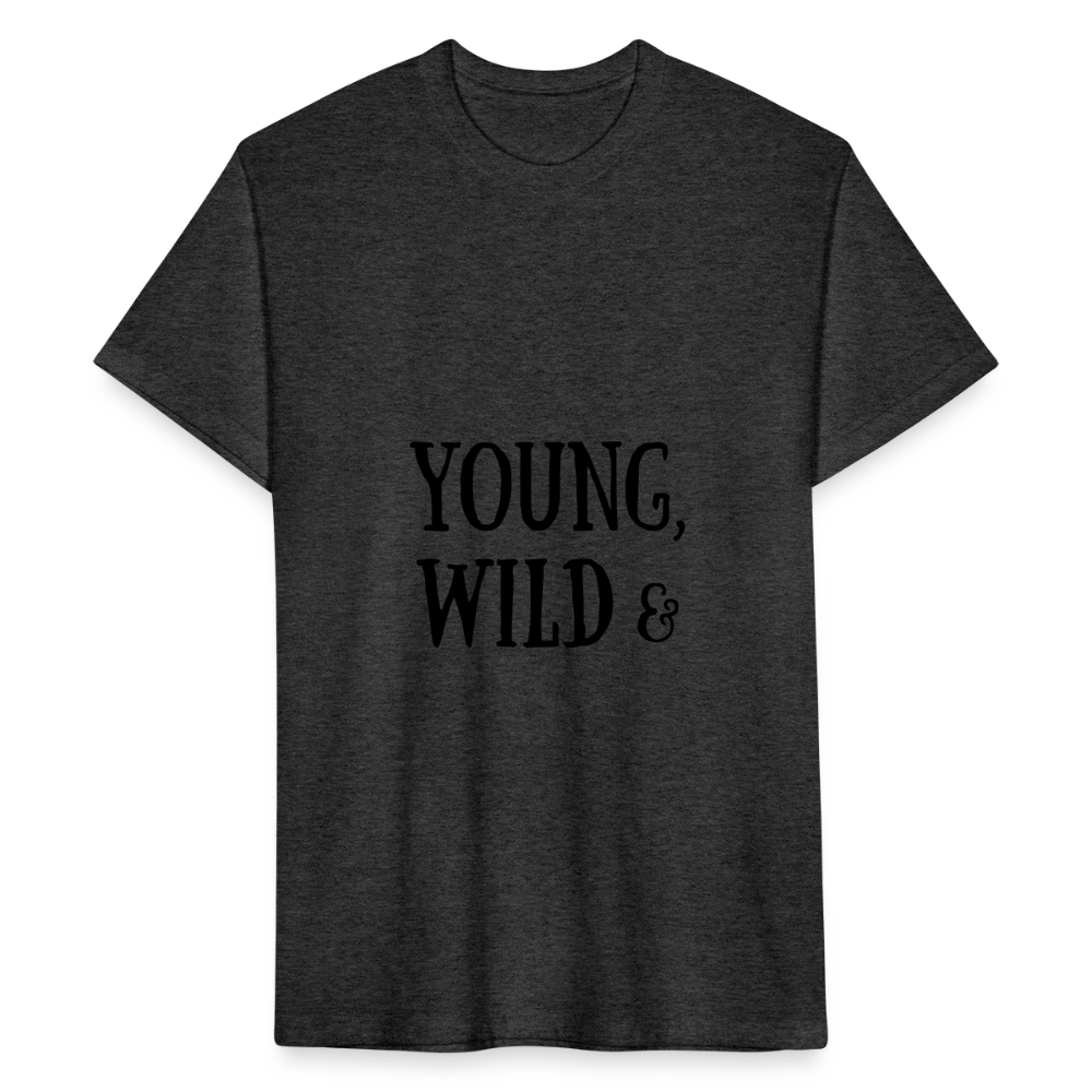 Fitted Cotton/Poly T-Shirt by Next Level - heather black