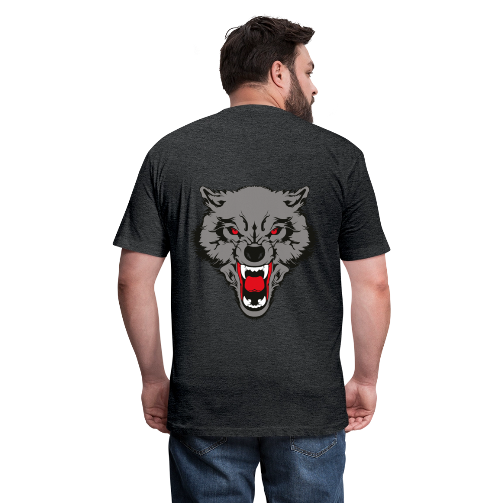 Fitted Cotton/Poly T-Shirt by Next Level - heather black