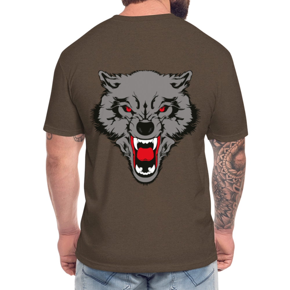 Fitted Cotton/Poly T-Shirt by Next Level - heather espresso