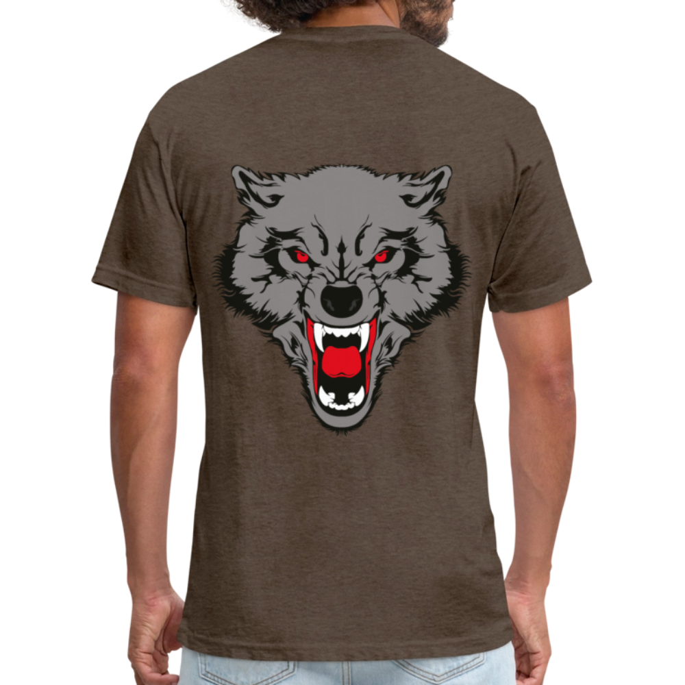 Fitted Cotton/Poly T-Shirt by Next Level - heather espresso