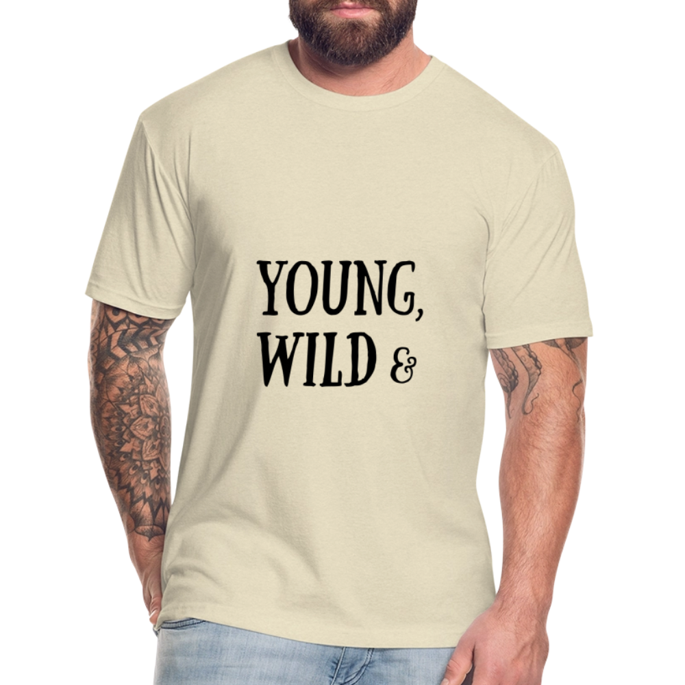 Fitted Cotton/Poly T-Shirt by Next Level - heather cream