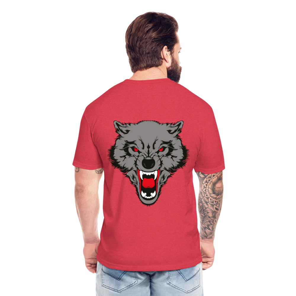 Fitted Cotton/Poly T-Shirt by Next Level - heather red