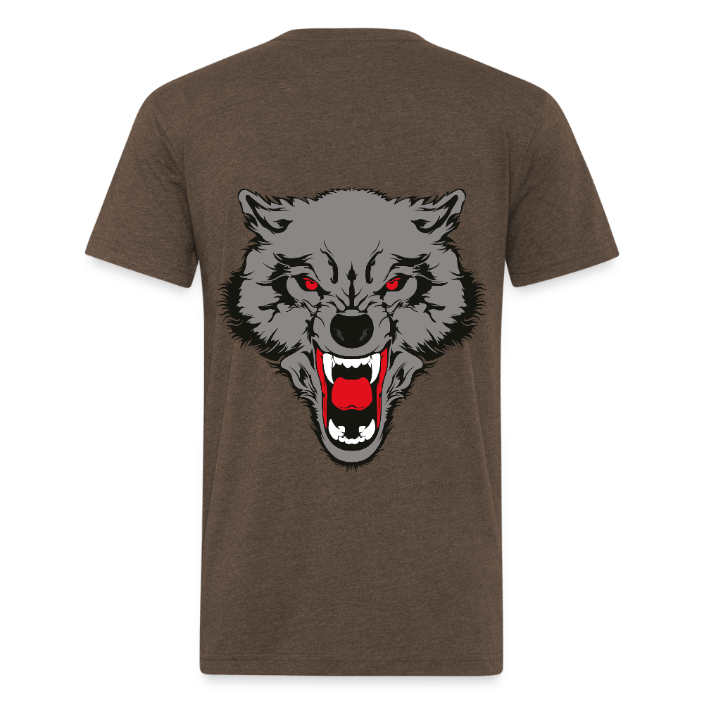 Fitted Cotton/Poly T-Shirt by Next Level - heather espresso