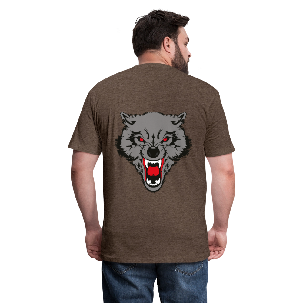 Fitted Cotton/Poly T-Shirt by Next Level - heather espresso